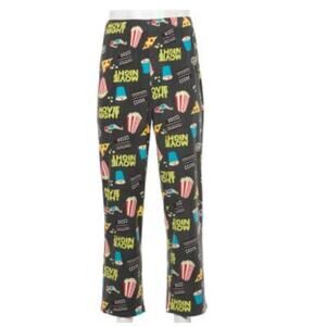 Croft & Barrow Pajama Pant Movie Night Grey Medium